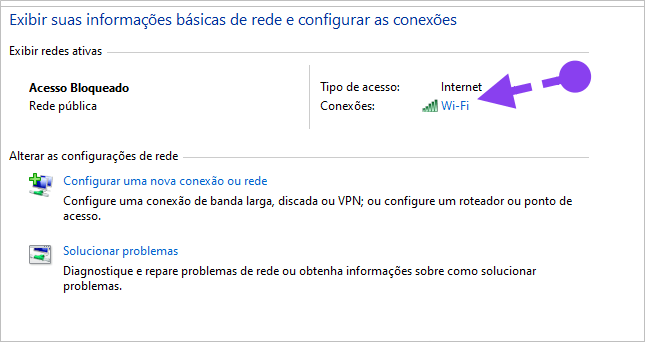 Clicar na rede wi-fi e descobrir a senha do WI-FI