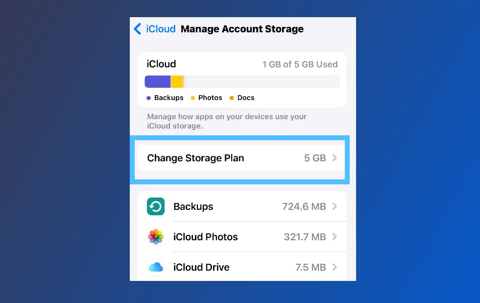 comprar mais armazenamento na nuvem no iCloud