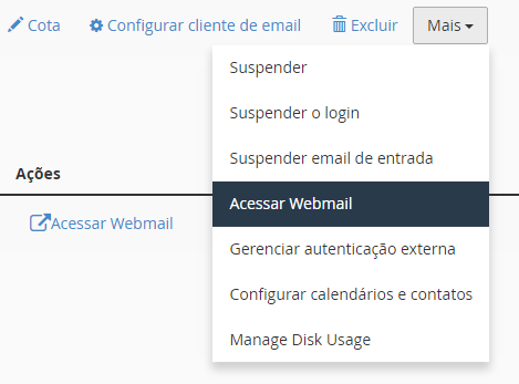 Configurar contas de e-mail no cPanel e acessar a conta