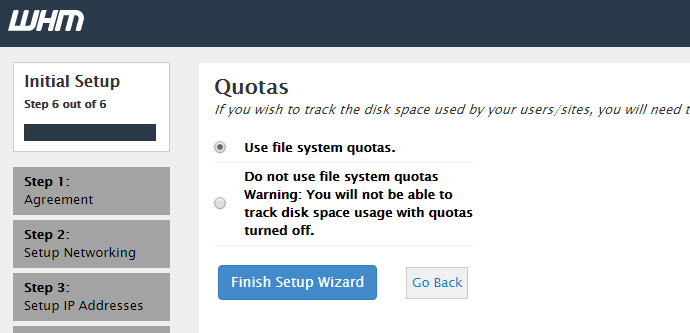 As quotas do cPanel