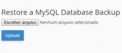 Restaurar Banco de Dados MySQL