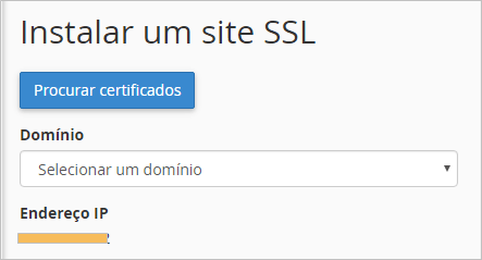 Instalar um Certificado SSL