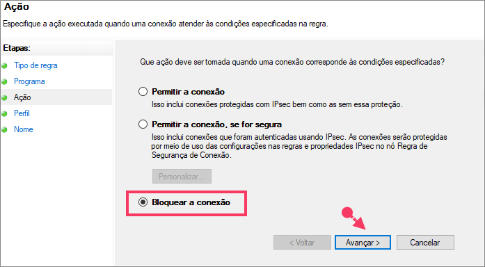 Bloquear Conexão de Programas no Windows