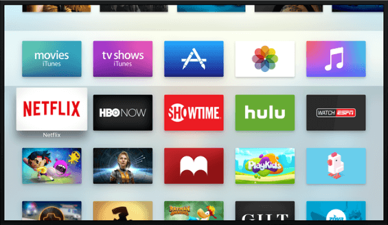 ícones de aplicativo e canal no Apple TV