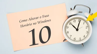 alterar o fuso horário no Windows 10