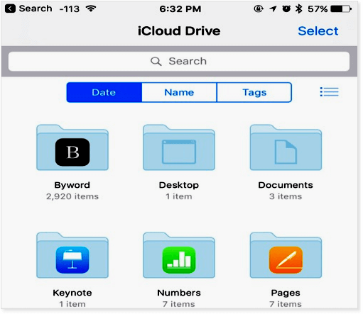 Repor documentos e dados armazenados no iCloud
