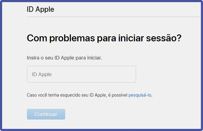 Não consigo entrar (login)