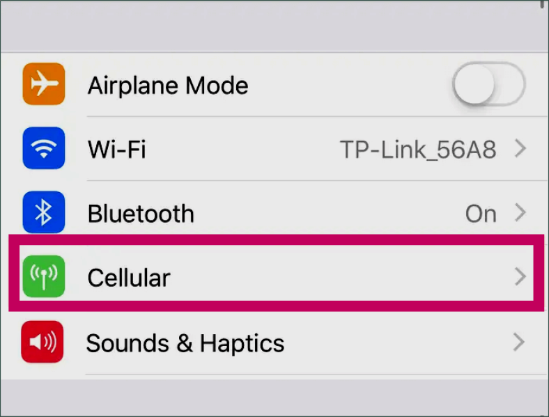 verificar o uso de dados em um iPhone