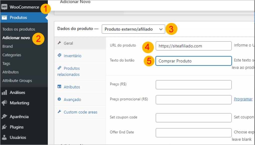 Adicionar produtos afiliados à sua loja WooCommerce