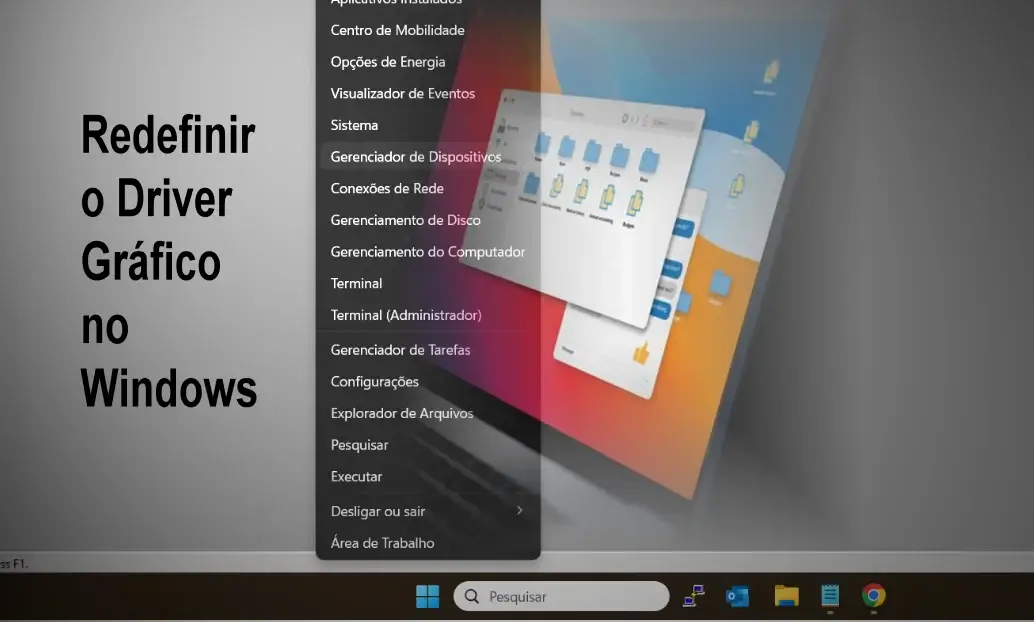 Redefinir o driver gráfico no Windows