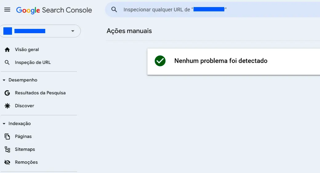 Ações Manuais do Google