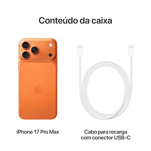 Apple iPhone 17 Pro Max 1 TB Laranja Cósmico: Melhor Para Gravar Vídeos, Câmera Premium - Imagem 4
