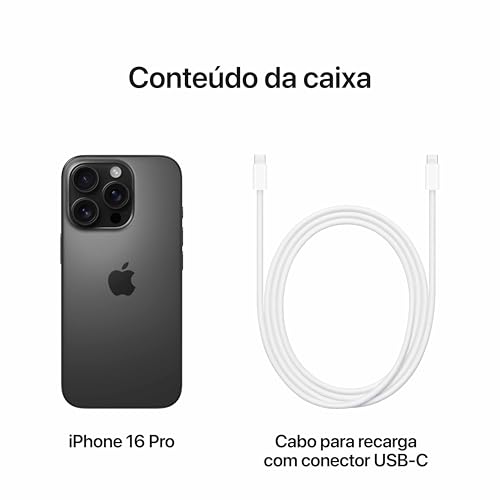 Apple iPhone 16 Pro 128 GB Titânio preto: Super Retina XDR, ProMotion, Melhor Para Fotos e Vídeos - Imagem 4