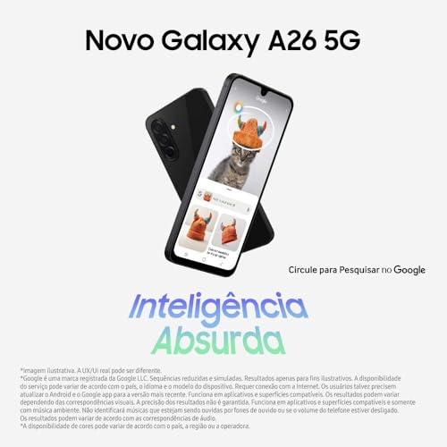 Samsung Celular Galaxy A26 5G 256GB, 8GB RAM Tela Super AMOLED 6.7 NFC Preto - Imagem 3