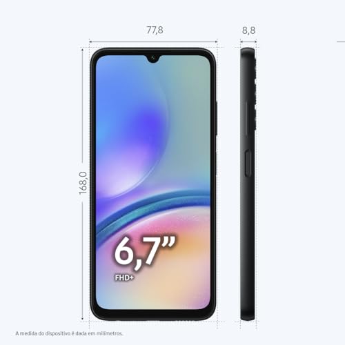 Smartphone Samsung Galaxy A05s 6,7 Tela Infinita 128GB + 6GB RAM - Preto - Imagem 3