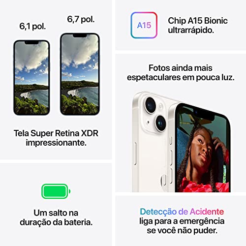 Apple iPhone 14 128 GB Estelar: Melhor Custo-benefício, Bom Par Fotos, Mais Barato - Imagem 3
