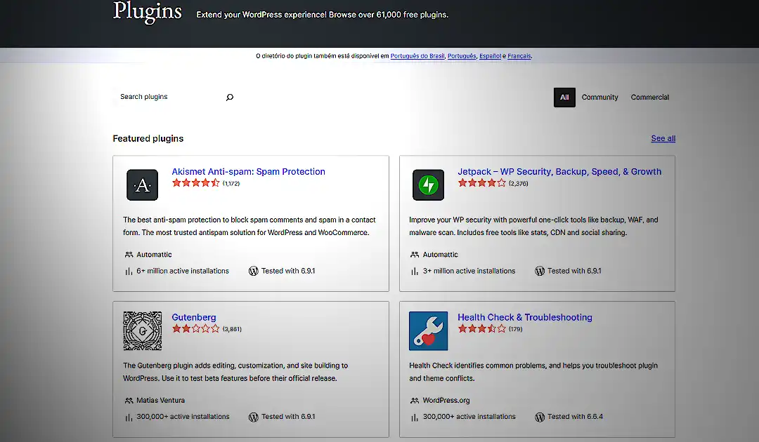 Use os Melhores Plugins no WordPress Para seu Site