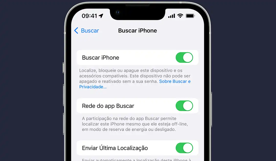 Como Ativar o Buscar Antes de Perder o Dispositivo